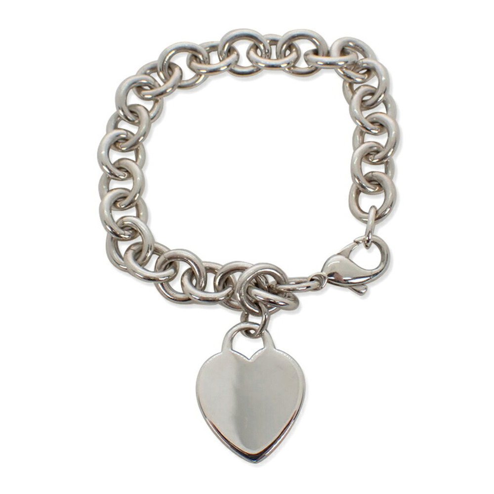 TIFFANY & CO. Silver Heart Charm Bracelet